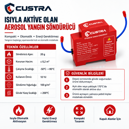 Custra - Elektrik Panoları için Otomatik Yangın Söndürücü