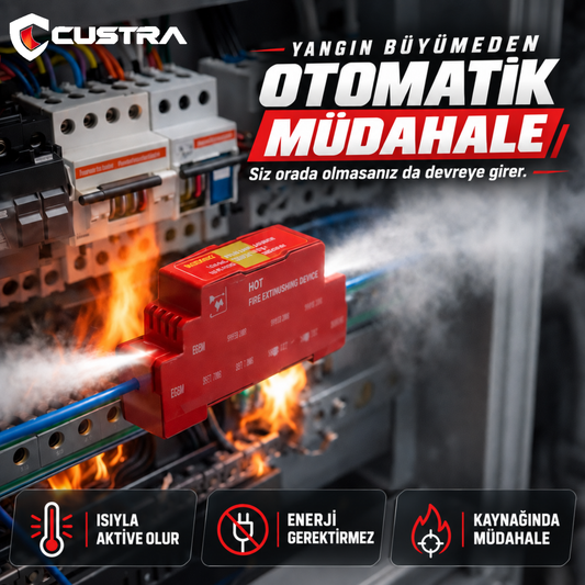 Custra - Elektrik Panoları için Otomatik Yangın Söndürücü